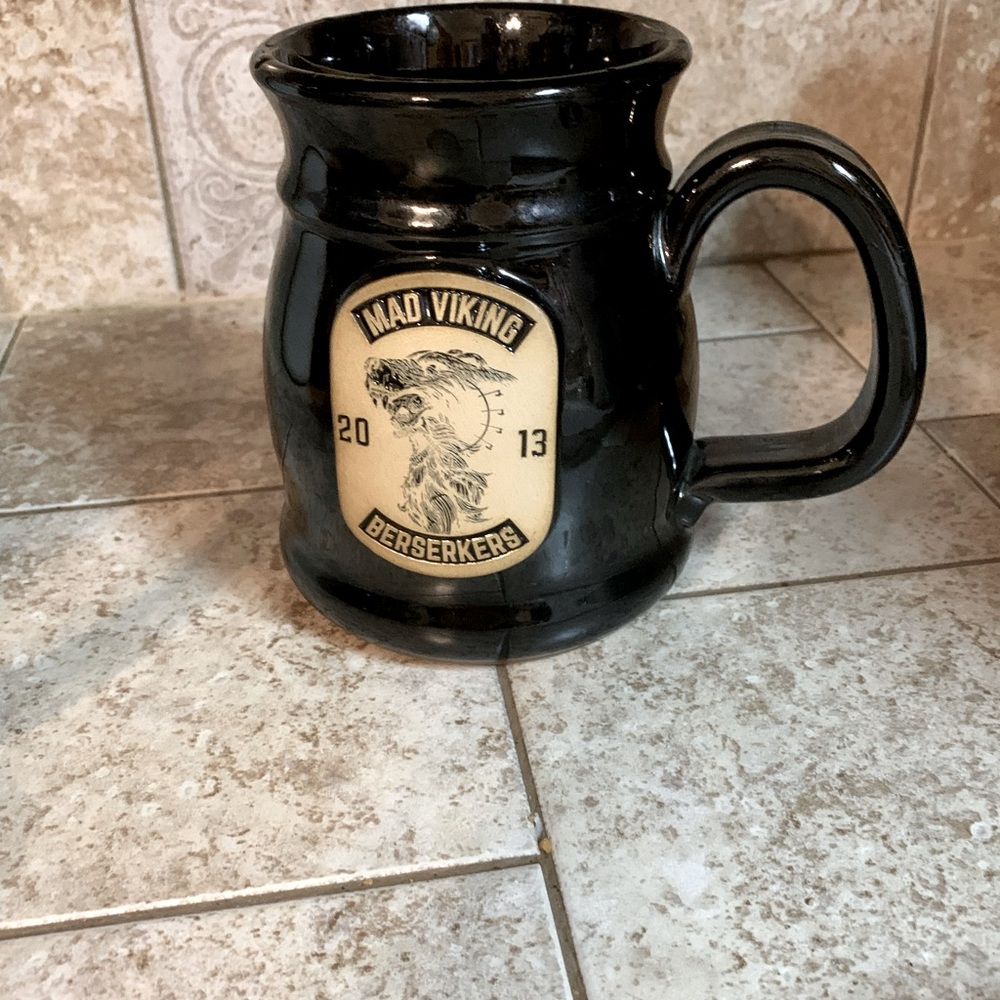 Mad Viking Beserkers mustache mug/tankard
